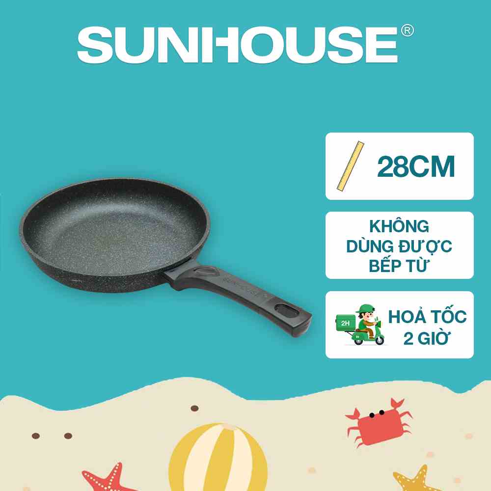 Chảo chống dính siêu bền đá SUNHOUSE SBD28 ( 28cm )