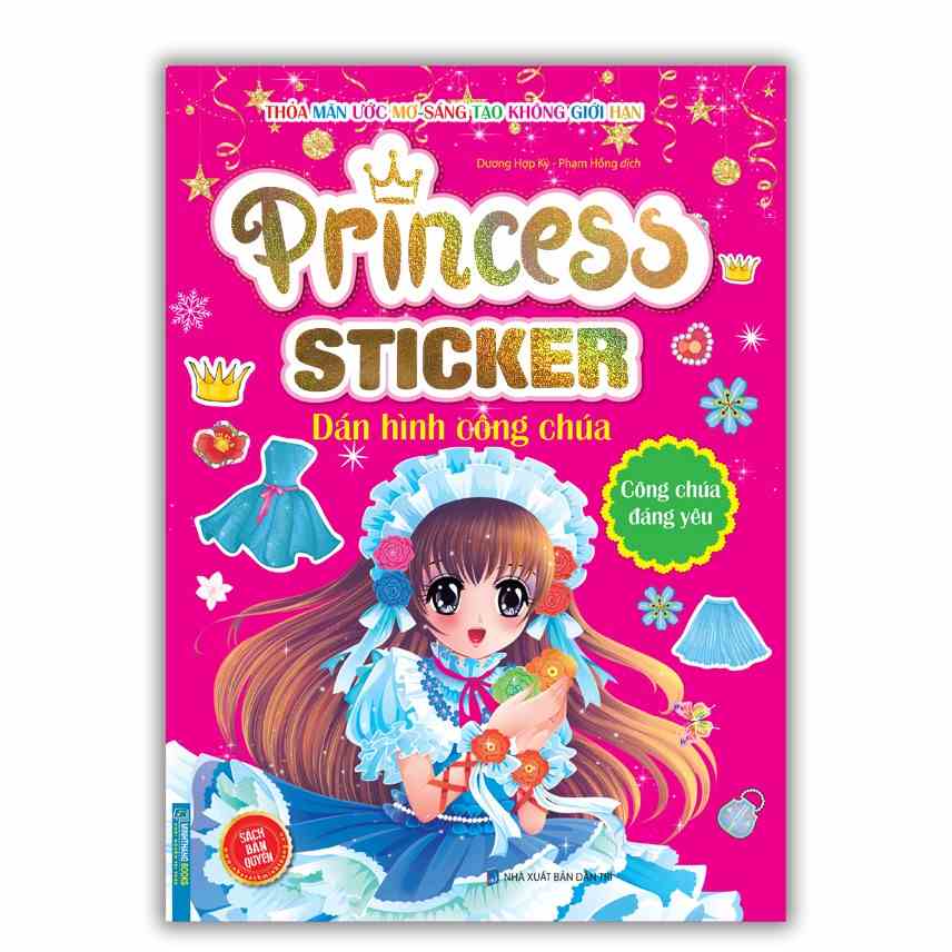 [Mã BMLTB35 giảm đến 35K đơn 99K] Sách - Princess sticker - Dán hình công chúa - Công chúa đáng yêu