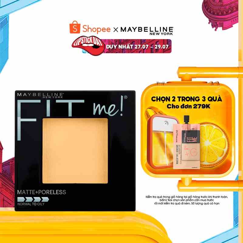 Phấn Phủ Mịn Lì Kiềm Dầu Fit Me Matte Poreless Powder Maybelline New York 8.5g