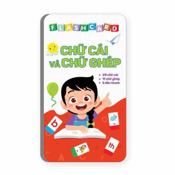 Sách - Flashcard 42 Thẻ Chữ Cái Và Chữ Ghép Đánh Vần Tiếng Việt