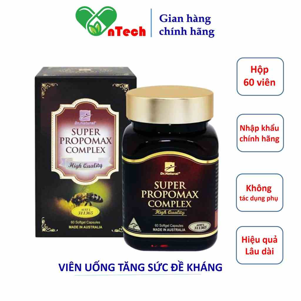 Viên uống Dr.Natural Super Propomax Comlex bồi bổ cơ thể tăng sức đề kháng tăng cường hệ miễn dịch hộp 60viên