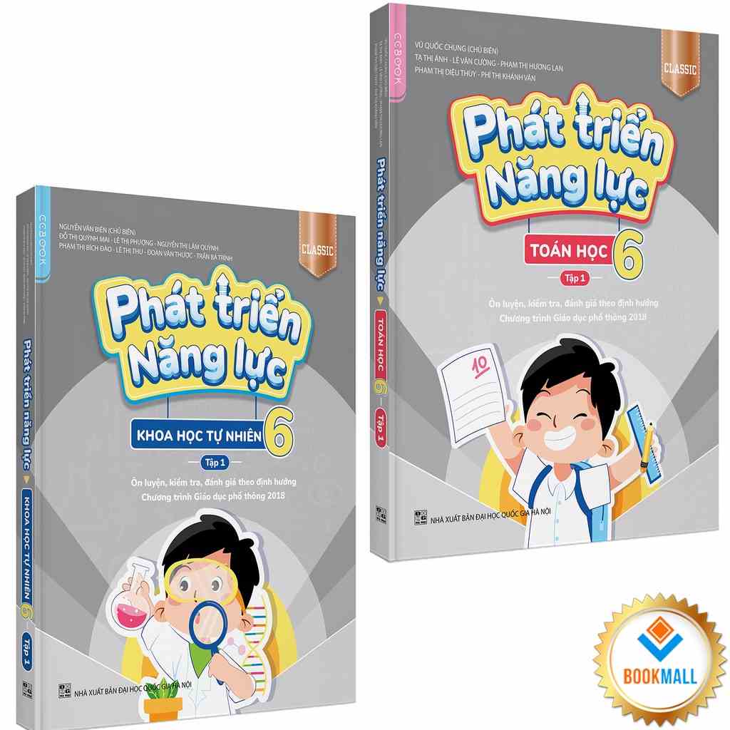 [Mã BMTTC60K giảm đến 60K đơn 50K] Sách - Combo 2 cuốn: Phát Triển Năng Lực - Khoa Học Tự Nhiên + TOÁN 6 - CLasic tập 1