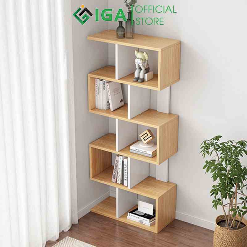 Kệ sách gỗ 5 tầng đa năng gỗ MDF phủ melamin phong cách Nordic thương hiệu IGA - GP99