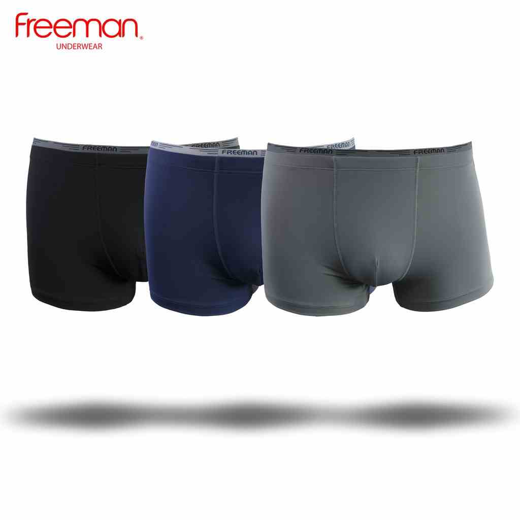 [Mã BMLTA35 giảm đến 35K đơn 99K] Quần boxer thun lạnh 2 da cao cấp FREEMAN [Combo 3] - 6525