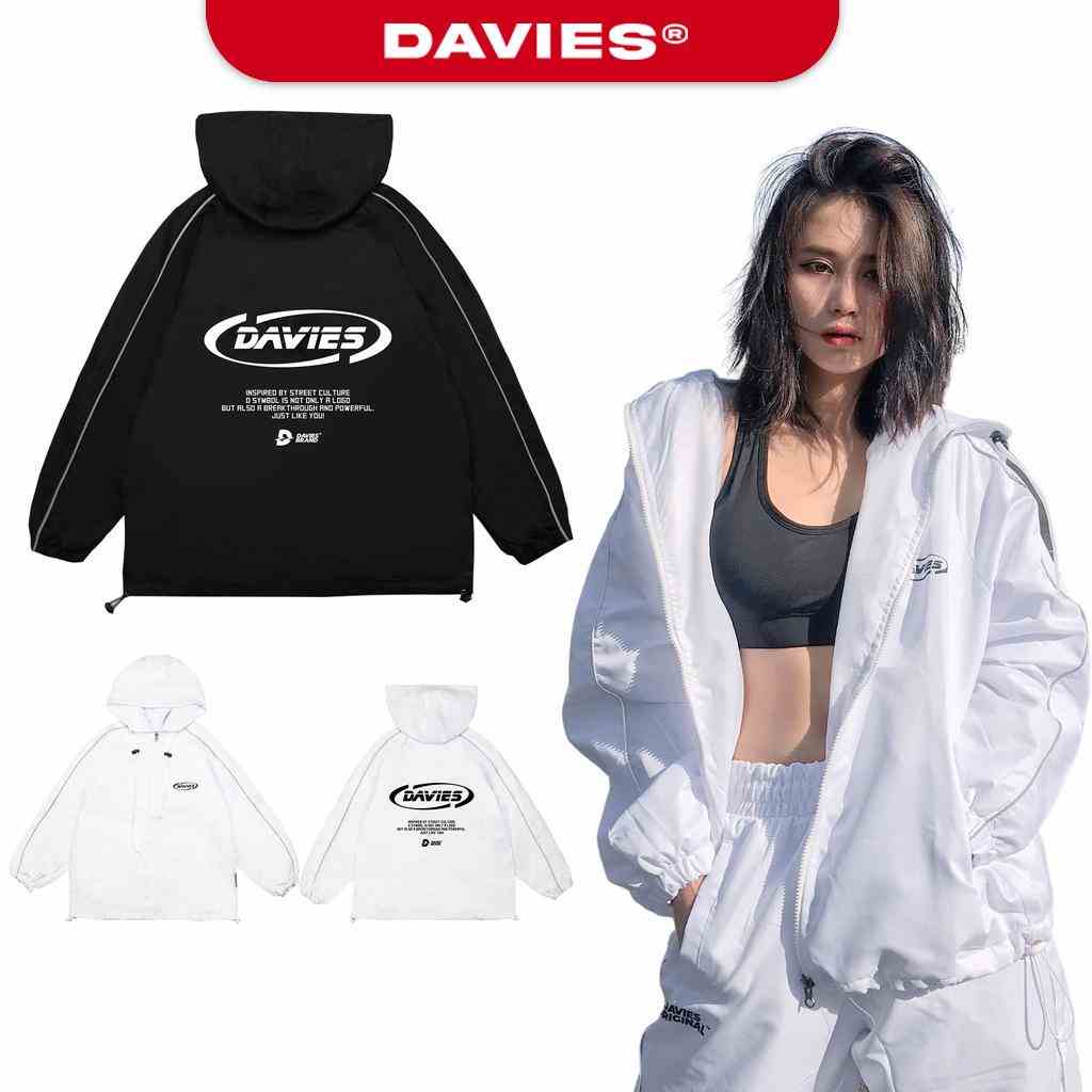 Áo khoác dù local brand phản quang có mũ Reflect Track Jacket Davies | D07-AK32