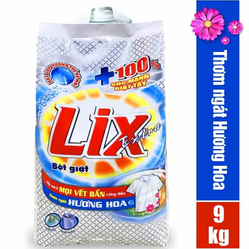 [Mã BMLTA35 giảm đến 35K đơn 99K] Bột giặt LIX extra hương hoa 9kg EB010