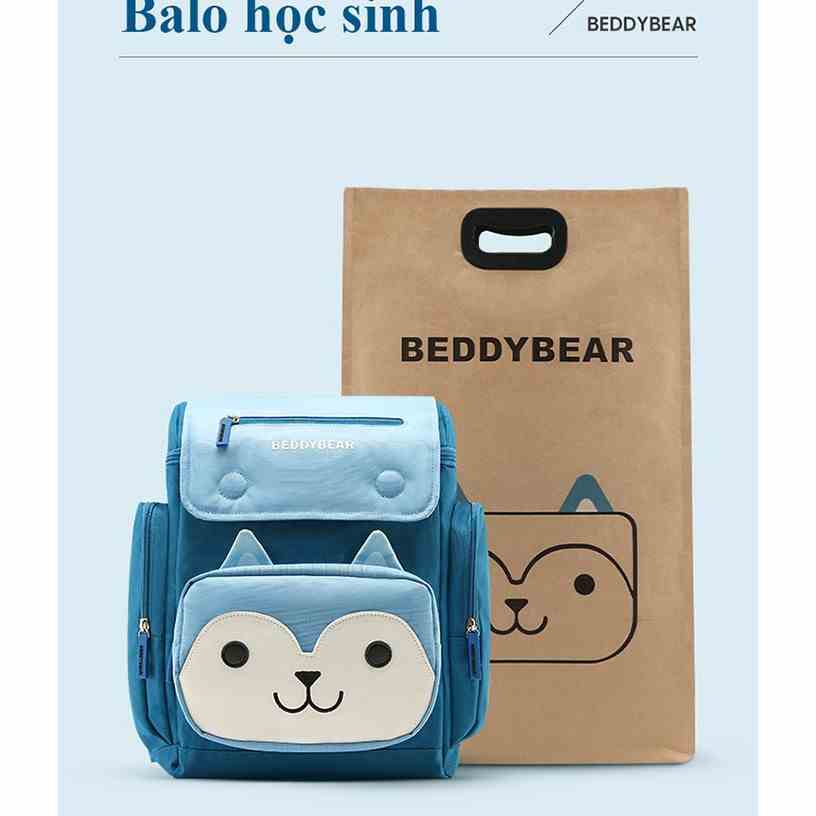 Balo trẻ em tiểu học BeddyBear  Beddy bear thỏ PIPI cho bé trai - gái học từ 6 tuổi  chống gù lưng,tặng kèm túi giấy