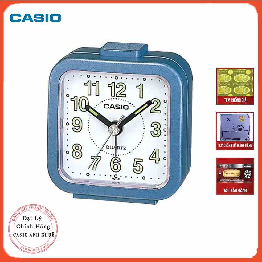 [Mã BMLTB200 giảm đến 100K đơn 499K] Đồng hồ để bàn Casio TQ-141-2DF có báo thức, dạ quang (6.7 x 6.4 x 3.4 cm)