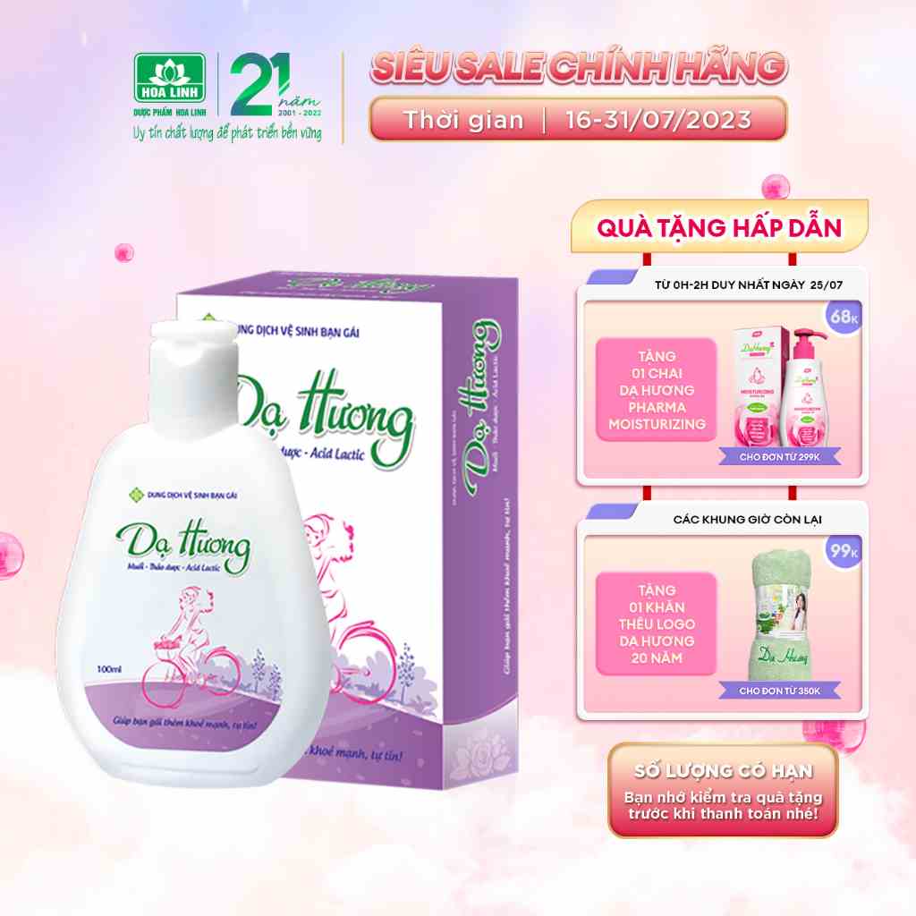 Dung dịch vệ sinh phụ nữ Dạ Hương bạn gái - Dạ Hương Teen 100ml