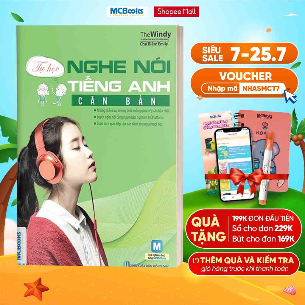 Sách - Tự Học Nghe Nói Tiếng Anh Căn Bản Dành Cho Người Mất Gốc - Học Kèm App Online