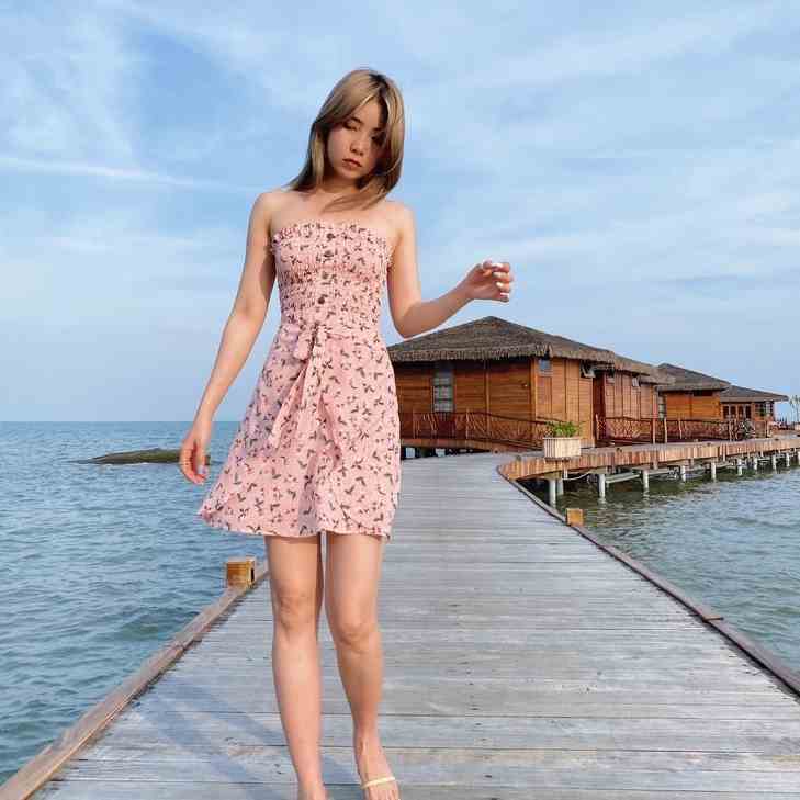 Đầm ống hồng hoa Diria Dress Gem Clothing SP001097