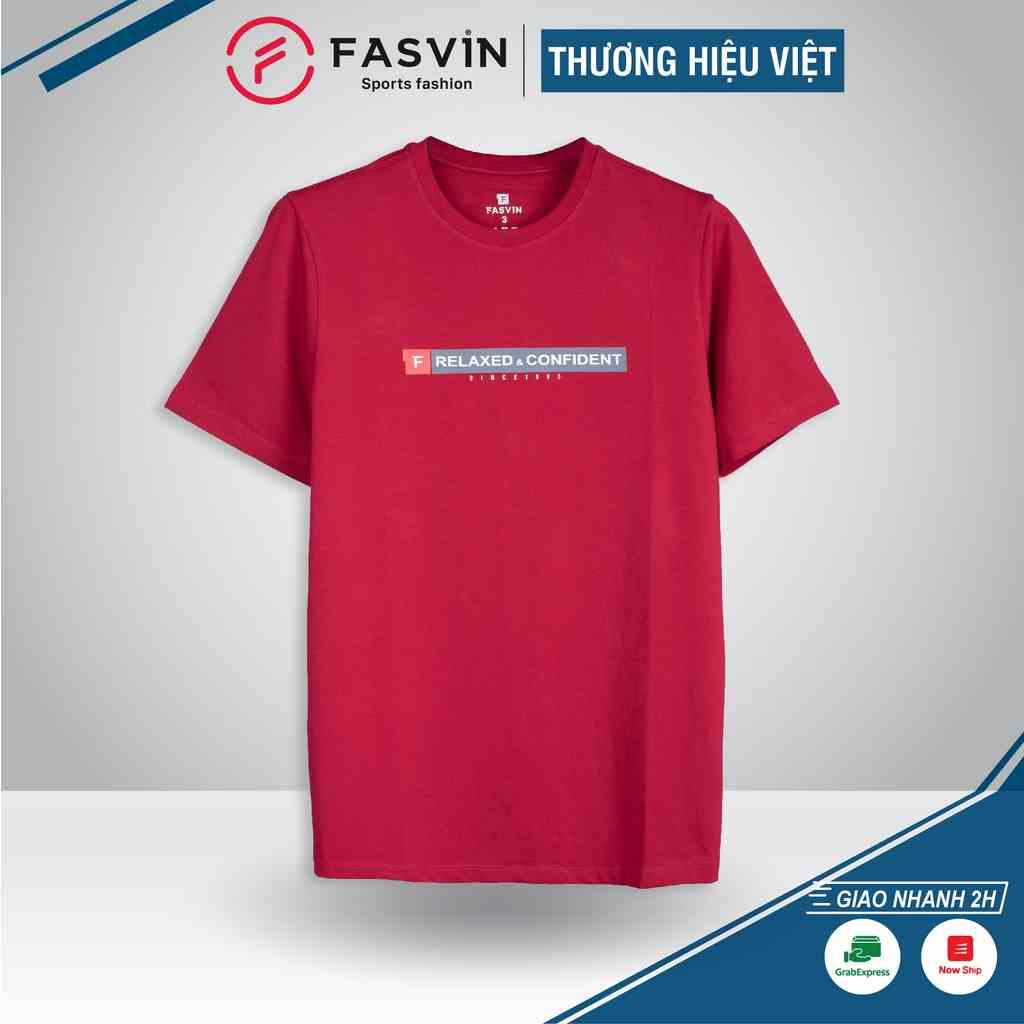 Áo thun nam Fasvin TS20217.HN cộc tay cổ tròn vải cotton thấm hút mồ hôi tốt co giãn