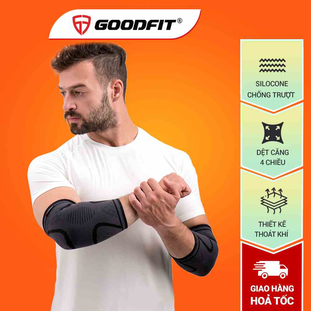 Băng bảo vệ khuỷu tay thể thao, tập Gym co giãn đàn hồi GoodFit GF402E