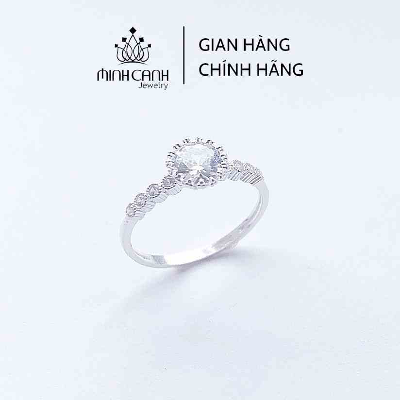 Nhẫn Bạc Nữ Minh Canh Jewelry Đính Đá Tròn