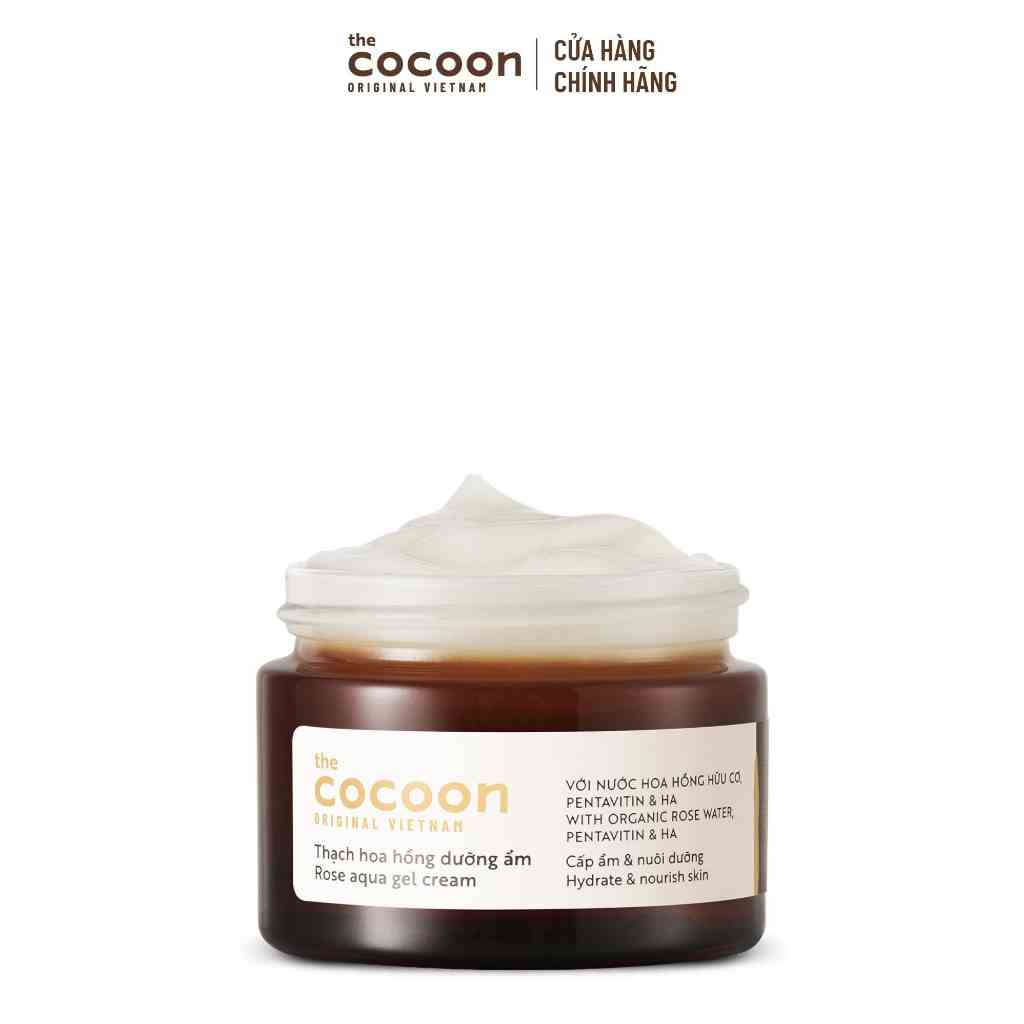 Thạch hoa hồng dưỡng ẩm (kem dưỡng ẩm) Cocoon cấp ẩm & nuôi dưỡng 30ml