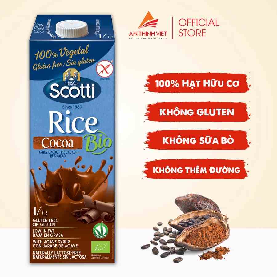 Sữa Gạo Cocoa Hữu Cơ Riso Scotti - ORGANIC Rice Cocoa Drink - 1L