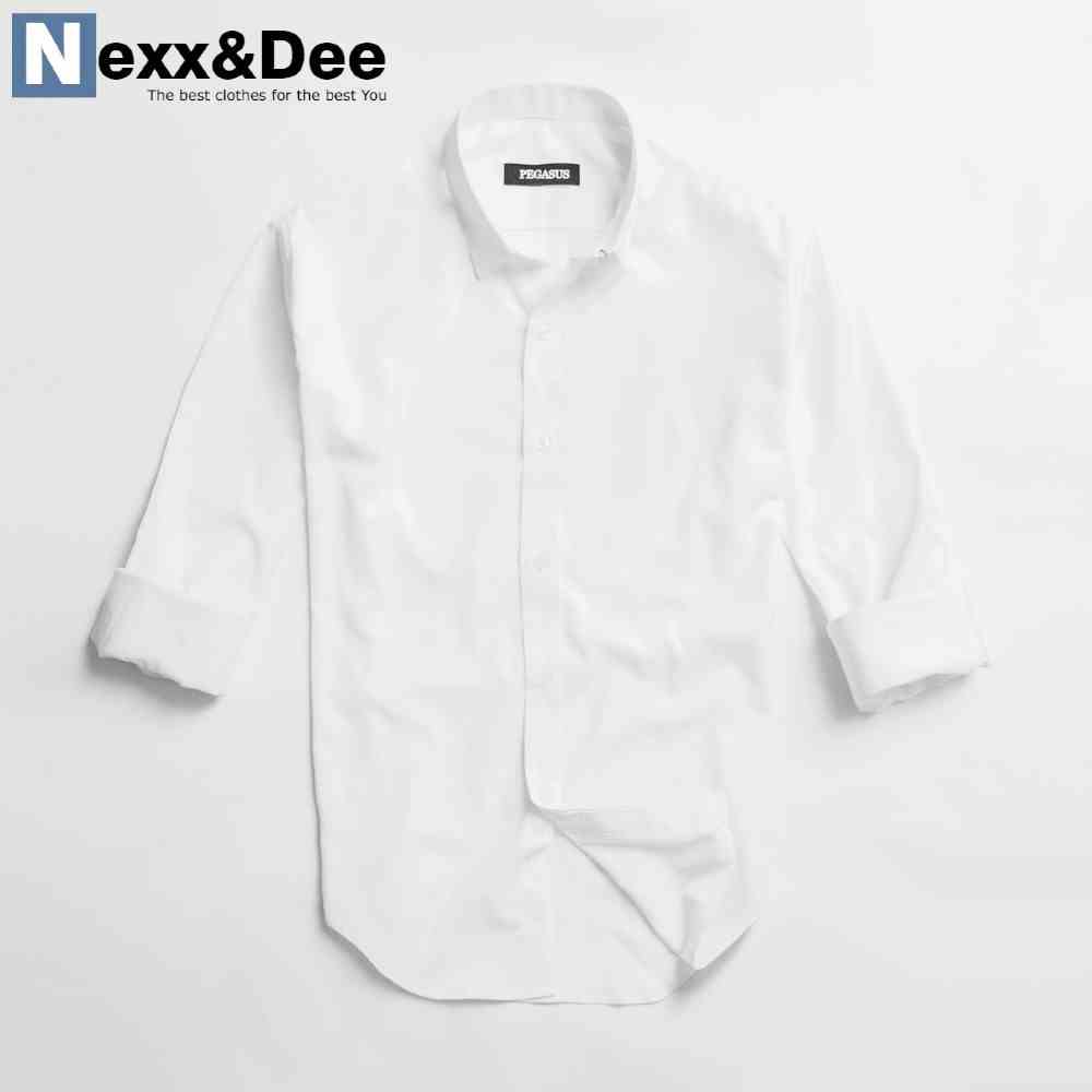 Áo sơ mi nam công sở tay dài màu trắng big size vải cotton lụa cao cấp Nexx&Dee SM09