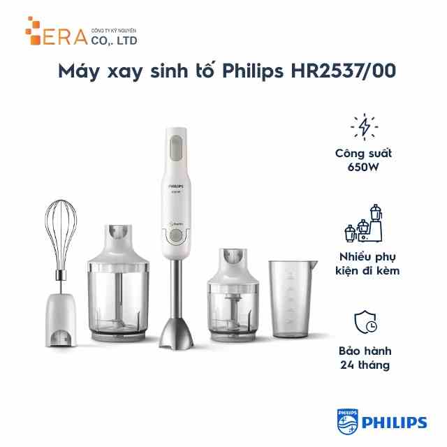 [Mã BMLTA35 giảm đến 35K đơn 99K] Máy xay cầm tay Philips HR2537