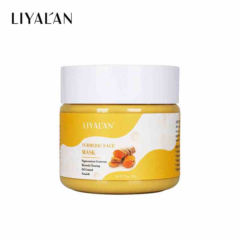 LIYALAN Mặt Nạ Đất Sét Nghệ Thải Độc Dưỡng Sáng Da 120g