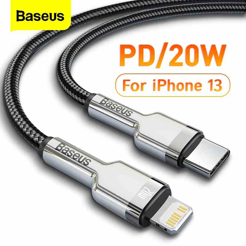  Cáp Sạc Nhanh BASEUS PD 20W USB Type C Cho Iphone 13 Pro Max 12 X Xr Xs Ipad Air 4