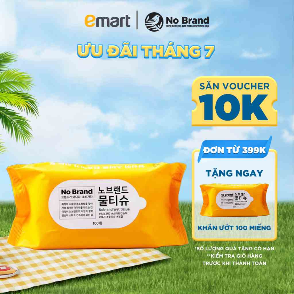 Khăn Ướt No Brand 100 Miếng - Emart VN