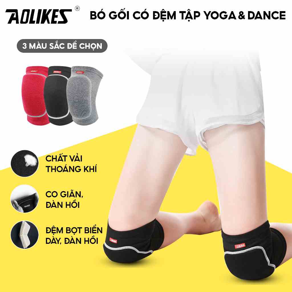 Bó gối nữ có đệm Aolikes 0210 tập Yoga, Gym, Bóng chuyền