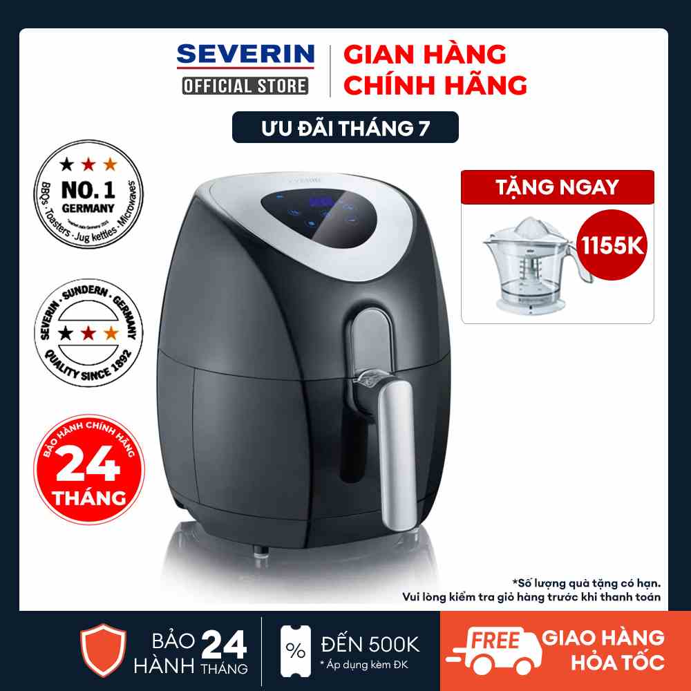 Nồi chiên không dầu Severin FR2430, hàng chính hãng Đức. Hàng chính hãng , bảo hành 24 tháng.