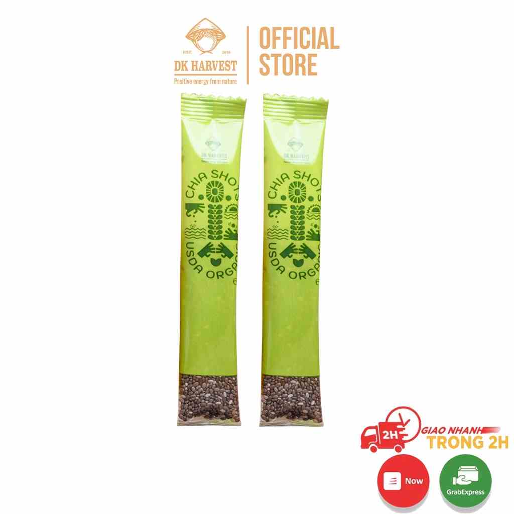 COMBO 2 Shot Hạt Chia Organic DK Harvest Nhập Khẩu Chính Hãng - 6g/1shot