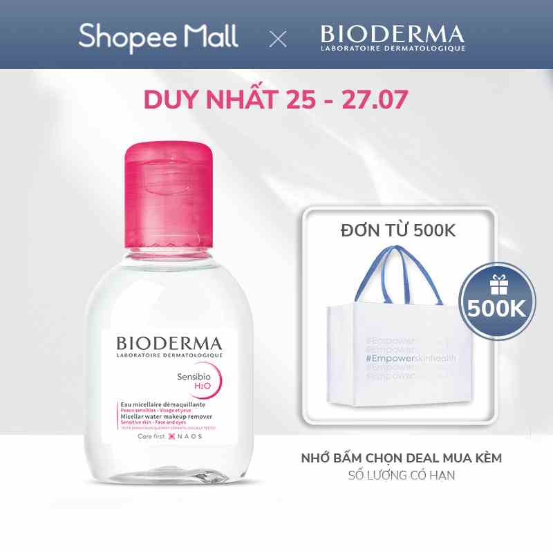 Dung dịch làm sạch và tẩy trang công nghệ Micellar Bioderma Sensibio H2O - 100ml