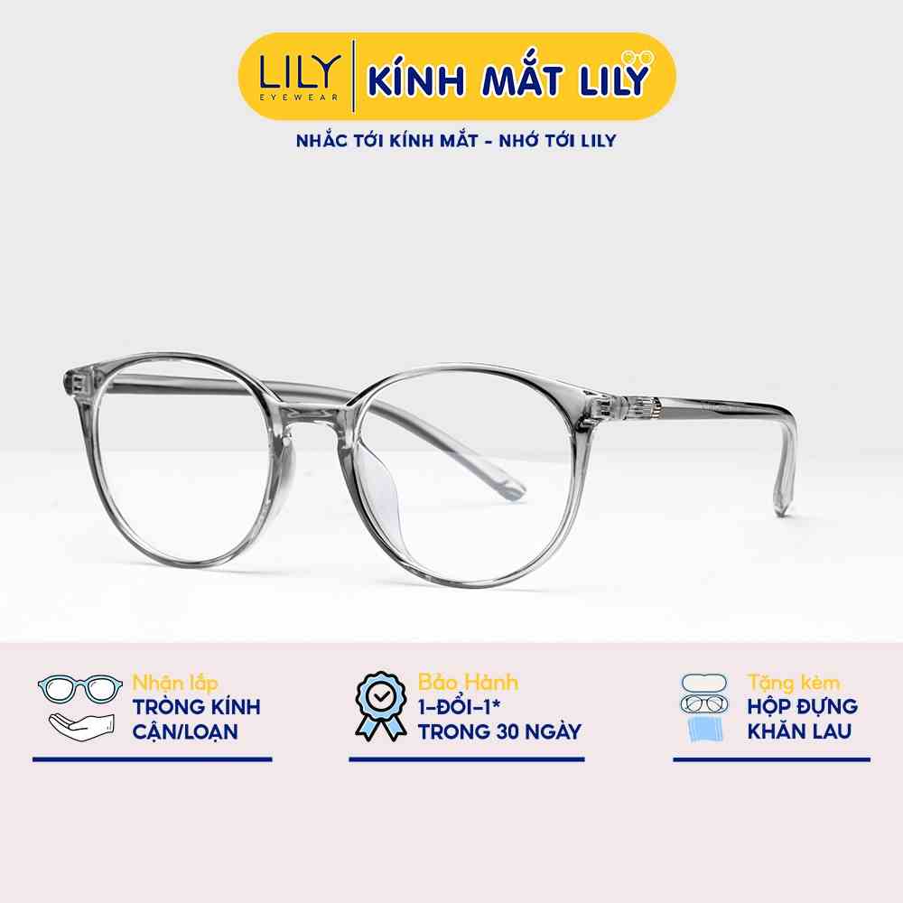 Gọng kính tròn chất liệu nhựa dẻo phụ kiện thời trang nữ Lilyeyewear 22303 nhiều màu