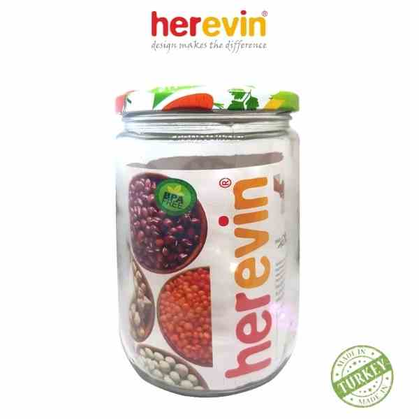 [Mã BMLTA35 giảm đến 35K đơn 99K] Bộ 3 Hũ Thủy Tinh Herevin Nắp Thiếc 660ml - HEHU332367-811