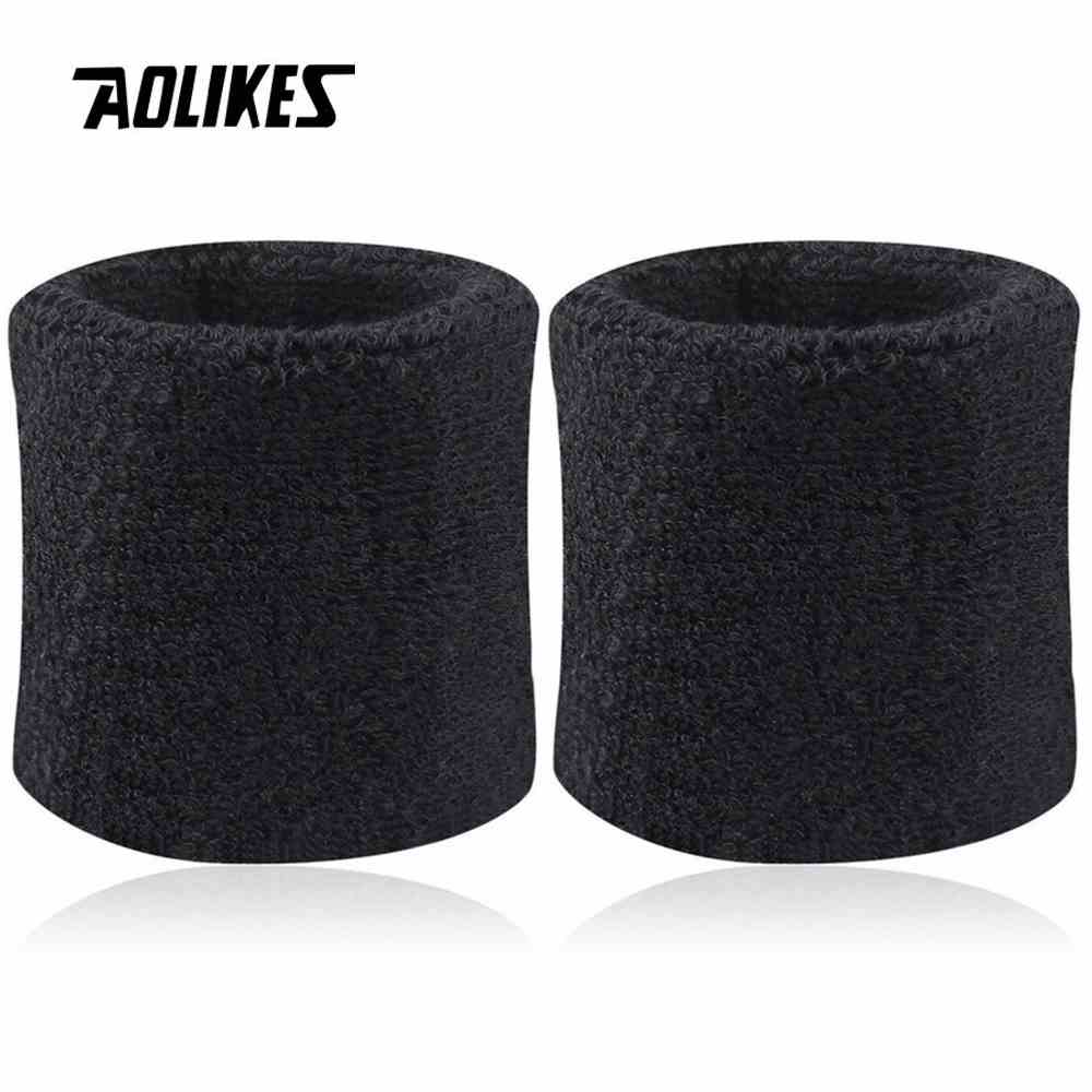 Bộ 2 băng thấm mồ hôi cổ tay AOLIKES A-0230 thoáng khí khi chơi thể thao sport fitnes absorb sweat and wrist protctor