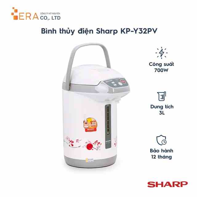 [Mã BMLT100 giảm đến 100K đơn 499K] Bình thủy điện Sharp KP-Y32PV