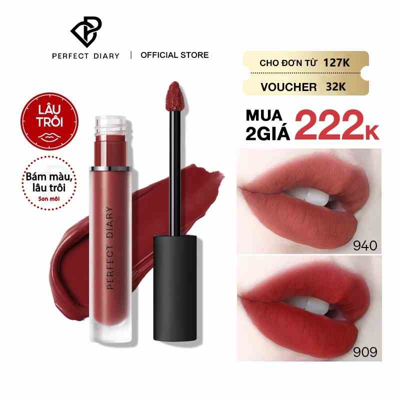 Son kem Perfect Diary DREAMMATTE màu lì siêu mịn lâu trôi 2.5g