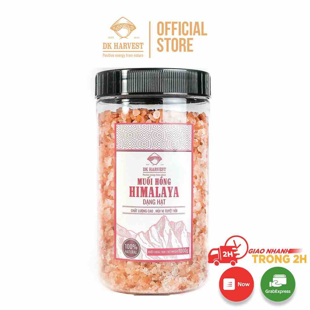 Muối Hồng Himalaya DK Harvest Dạng Hạt và Dạng Nhuyễn Hũ 500g, Hũ 1kg( Loại tinh khiết nhất)