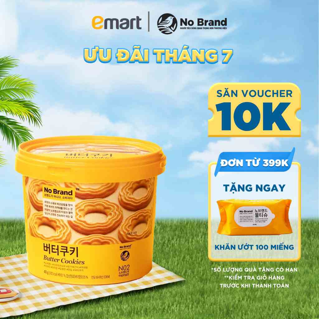 Bánh Quy Xô Vị Bơ No Brand Hàn Quốc 400g - Emart VN