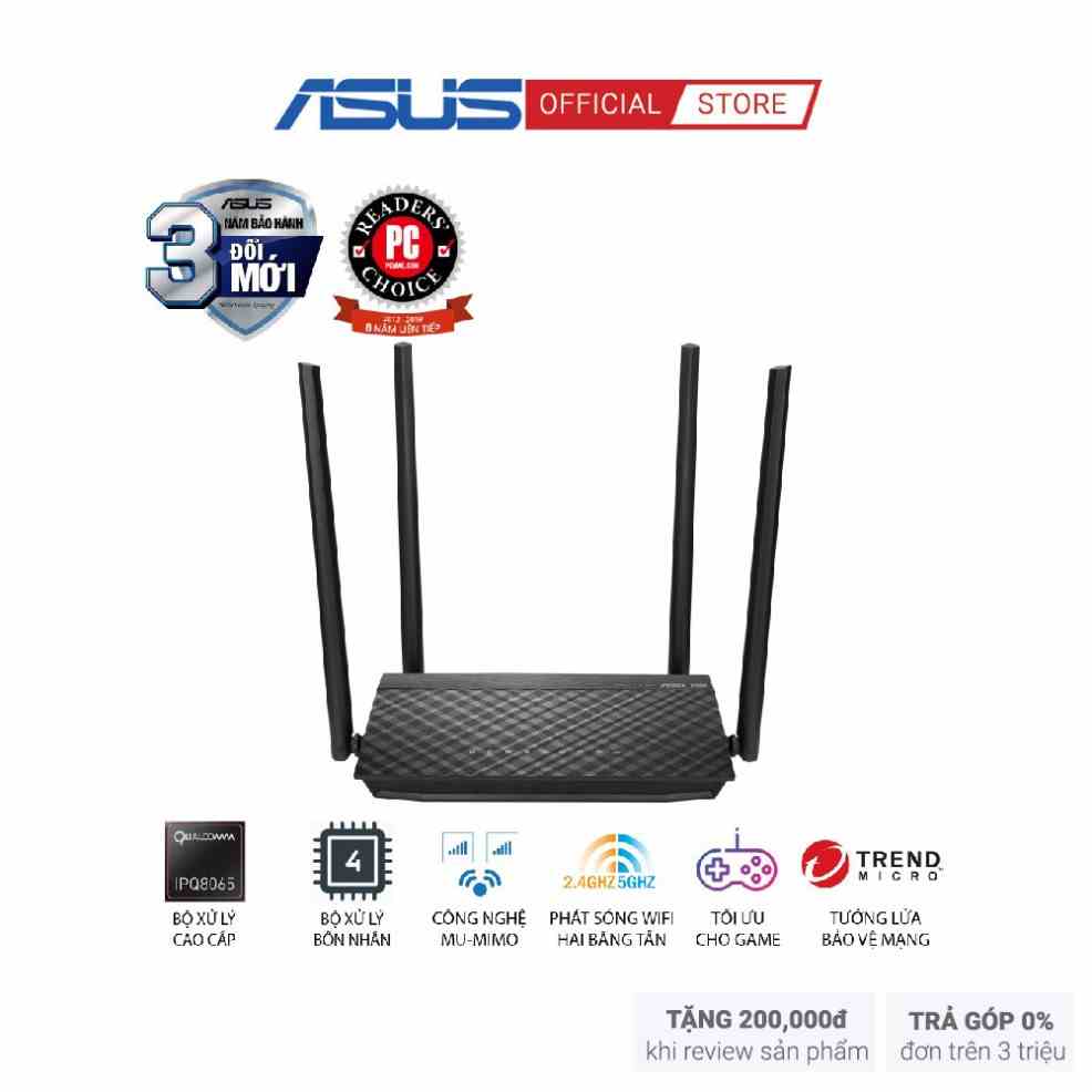 [Mã BMLTB35 giảm đến 35K đơn 99K] Router Wifi ASUS RTAC1500UHP (Dũng Sĩ Xuyên Tường) Chuẩn AC1500