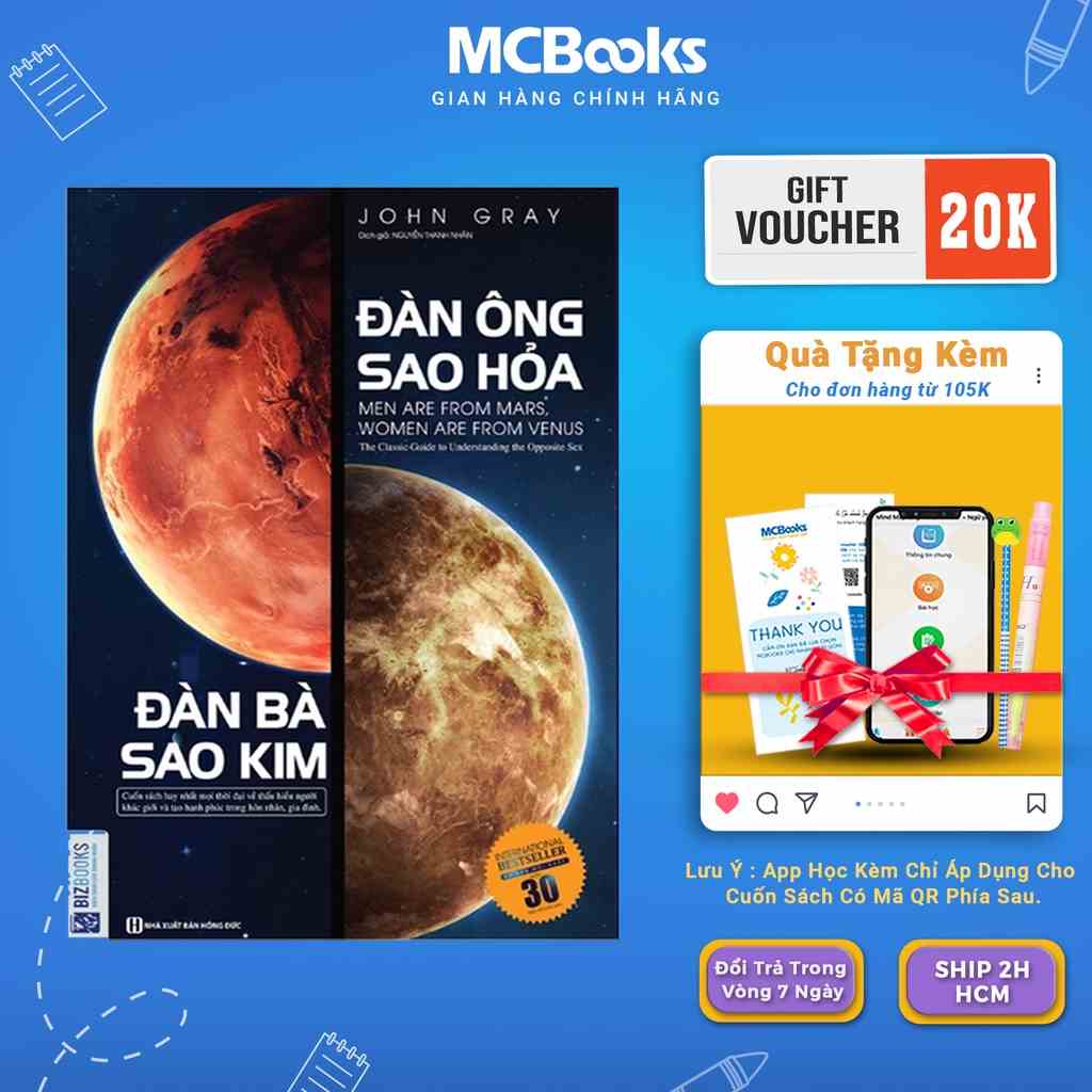 Sách - Đàn Ông Sao Hỏa, Đàn Bà Sao Kim Mcbooks