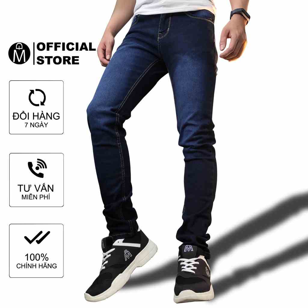 [Mã BMLTA35 giảm đến 35K đơn 99K] Quần jean nam Q104 (Xanh đen) MĐ