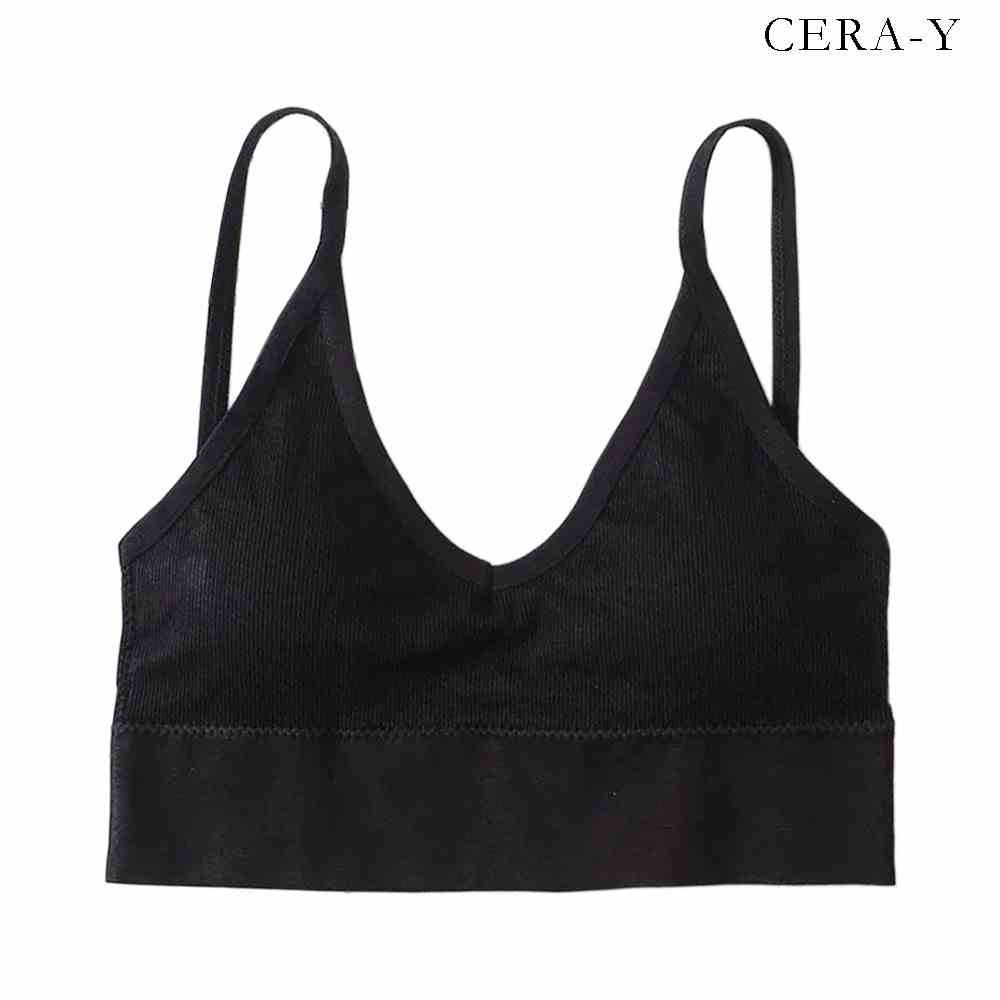 [Mã BMLTB35 giảm đến 35K đơn 99K] Áo bra croptop CERA-Y màu đen CRA009