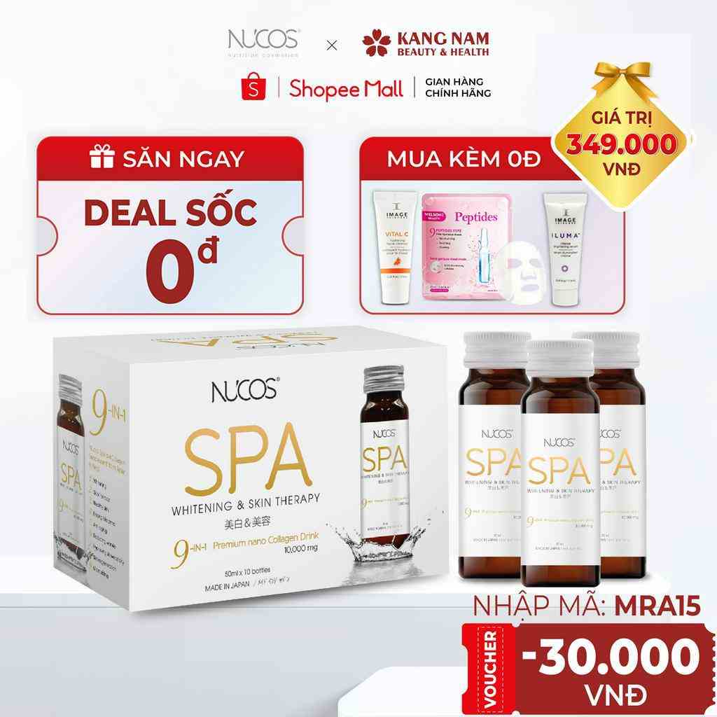 Collagen nước ngừa lão hóa Nucos Spa 10000 50ml x 10 chai