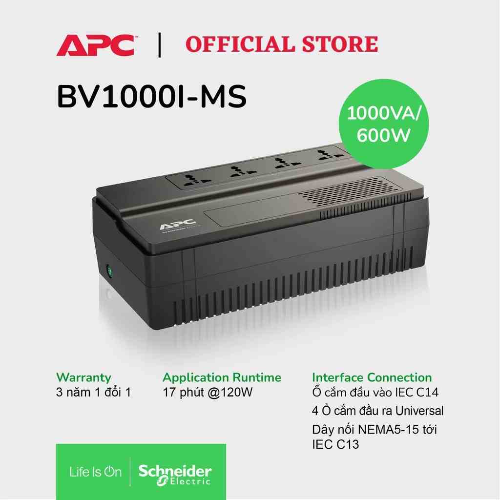 [FREESHIP] Bộ lưu điện APC by Schneider Electric Easy UPS BV1000I-MS 1000VA, 230V & ổn áp