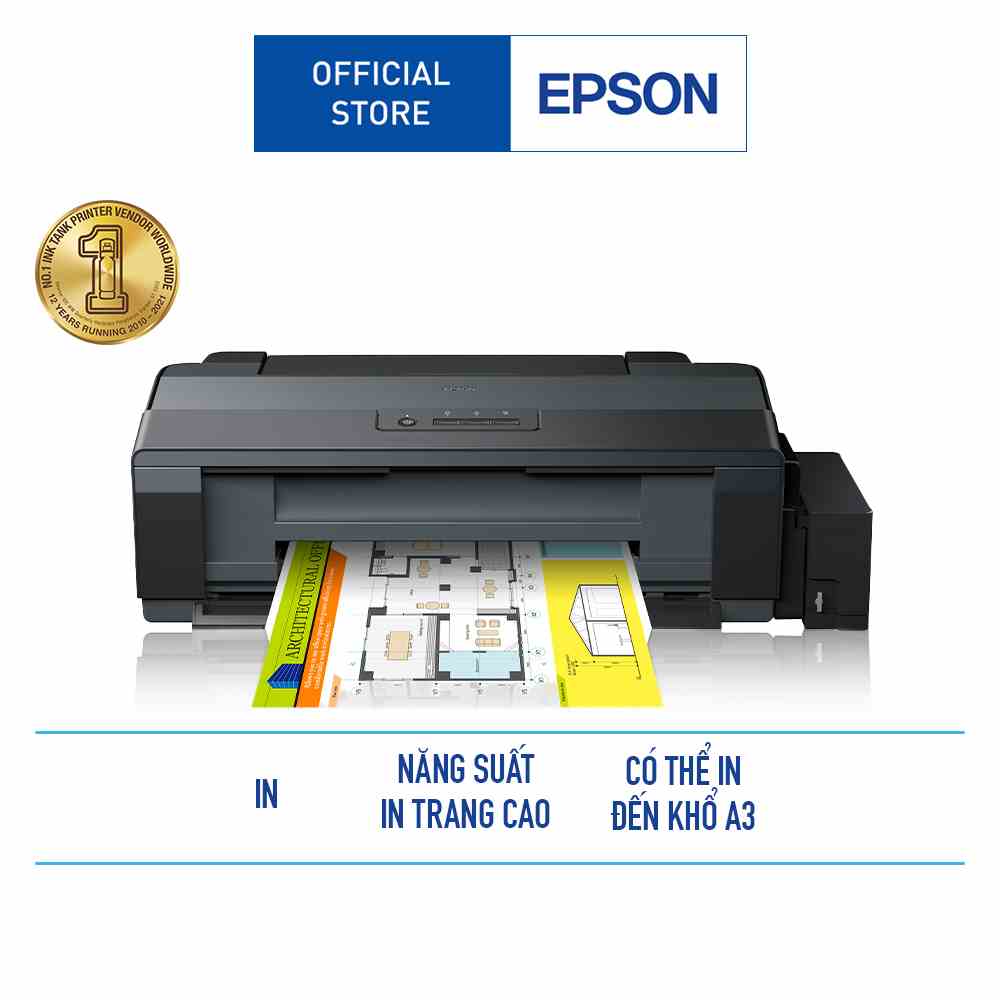 [Mã ELCL12 giảm 12% đơn 10TR] Máy in màu đơn năng khổ A3+ Epson EcoTank L1300