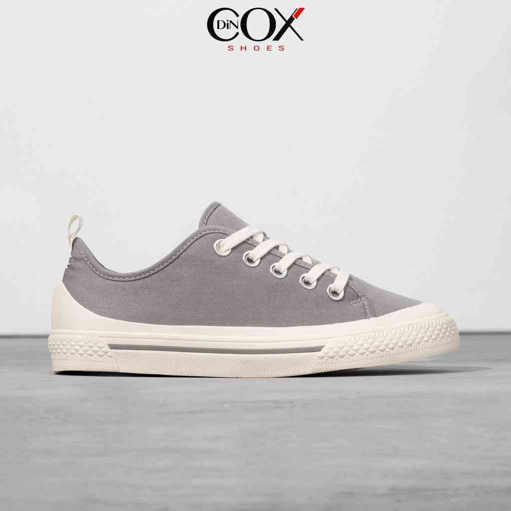 Giày Sneaker Vải Canvas Unisex Chính Hãng DINCOX C20 Grey Sang Trọng Tinh Tế Đơn Giản