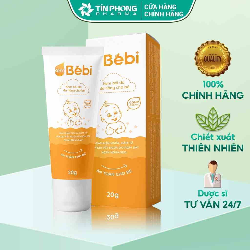 Kem Đa Năng Cho Bé KemBebi Giảm Mẩn Ngứa, Hăm Tã, Làm Dịu Vết Thương Do Rôm Sảy An Toàn Tuýp 20g TMP021