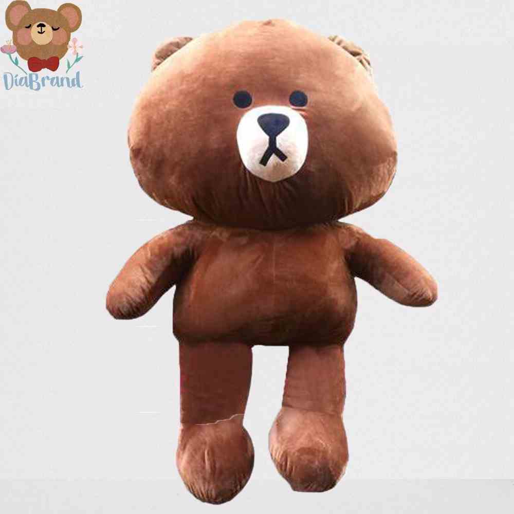 [Mã BMLTB35 giảm đến 35K đơn 99K] Gấu bông Line Brown Cao Cấp Cao 1m4 Màu Nâu - Diabrand