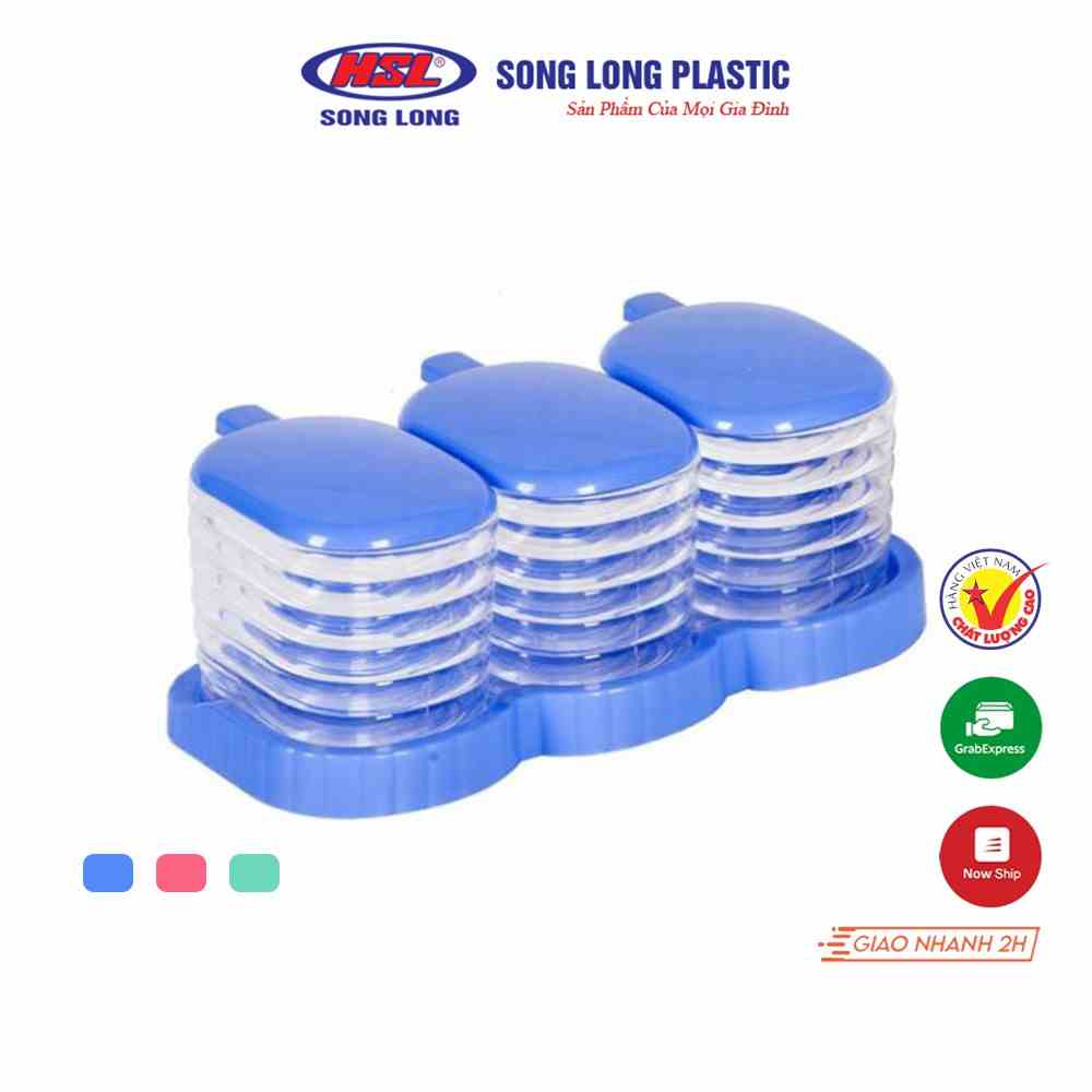 Bộ 3 lọ đựng gia vị Song Long Plastic - 2046