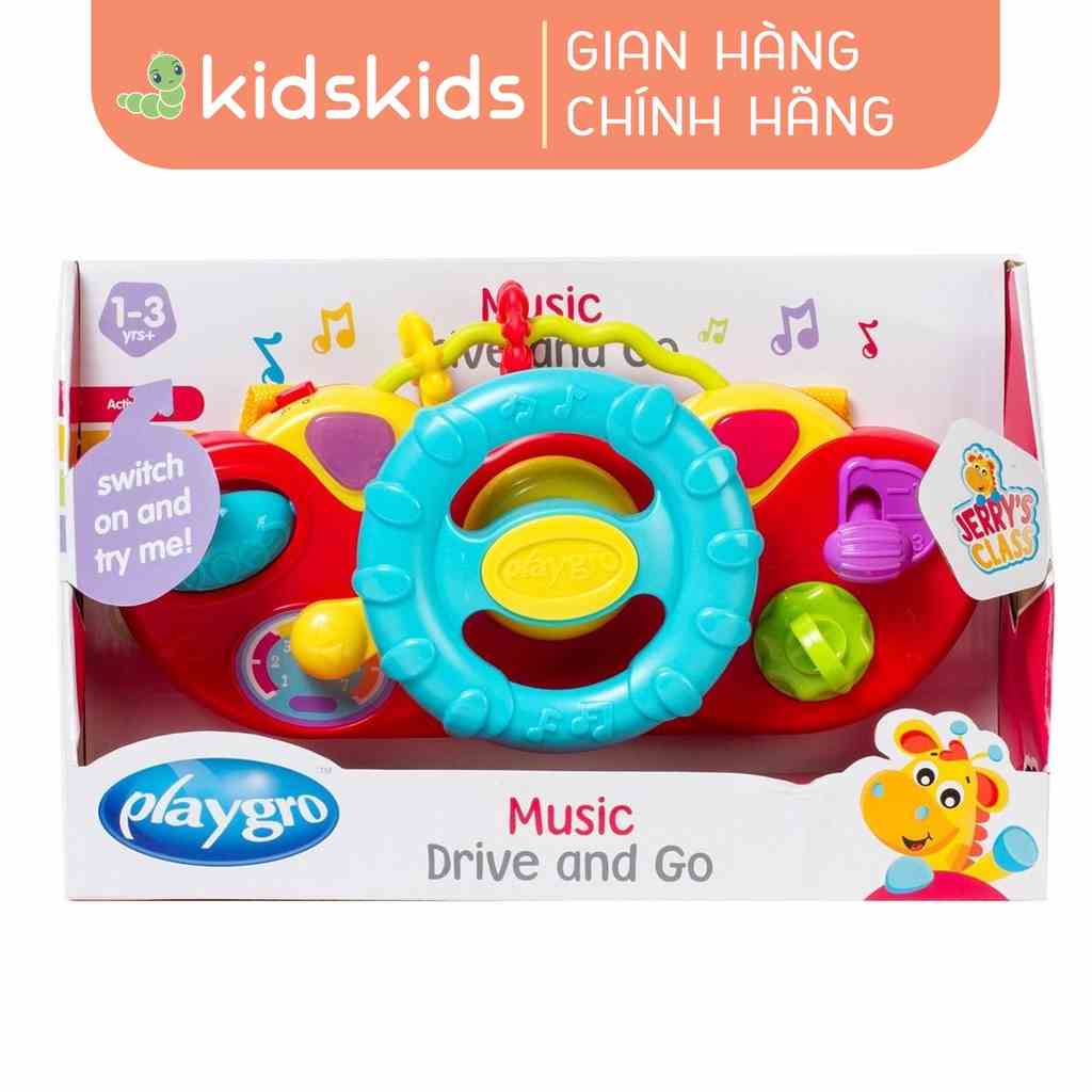 Đồ chơi vô lăng phát nhạc Playgro Music Drive and Go, cho bé 12-36 tháng