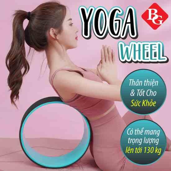 {Màu Ngẫu Nhiên}-BG Vòng Tập Yoga, Vòng Yoga Nhựa ABS 32cm Tập Lưng Cao Cấp- Yoga Wheel