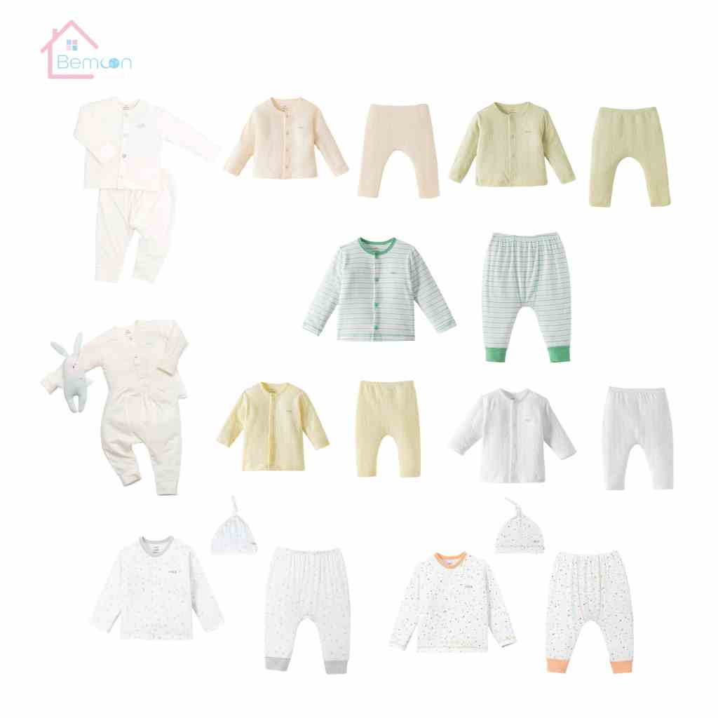 [FULL] Bộ quần áo newborn cài thăng sơ sinh Nous (3-5,5kg)